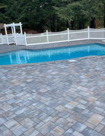 contractor service for a pool deck. masonry build