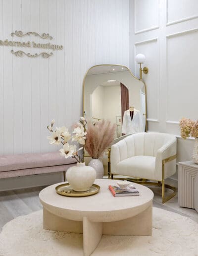 Adorned Boutique waiting area - interior design Chelmsford