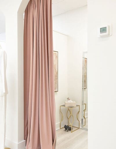 Adorned Boutique dressing room - interior designer Groton MA