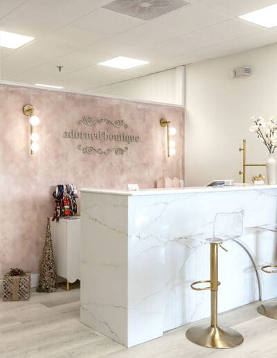 Adorned Boutique cashier area - interior designer Amherst NH