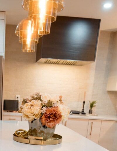 Closeup to kitchen good area - interior designer Pelham MA