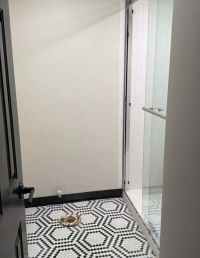 Finished bathroom view - interior designer Merrimack NH