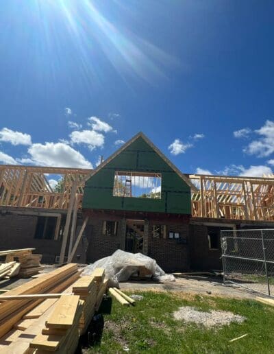 Foundations and wall construction of new house - interior designer Bedford NH
